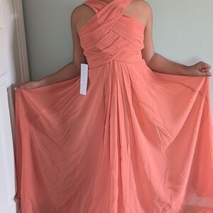 Azazie Kids Formal Dress in Coral